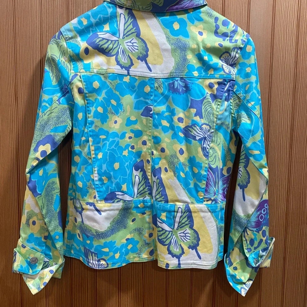 Colorful Patterned Button-Up Jacket - Picture 5 of 6